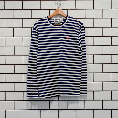 COMME DES GARCONS CDG PLAY SMALL HEART LS TEE AZ-T310-051-1