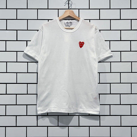 COMME DES GARCONS CDG PLAY DOUBLE EYES TEE WHITE AZ-T288-051-2