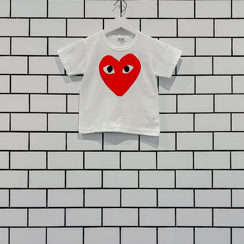 COMME DES GARCONS CDG PLAY KIDS RED BIG HEART TEE AZ-T661-100-1