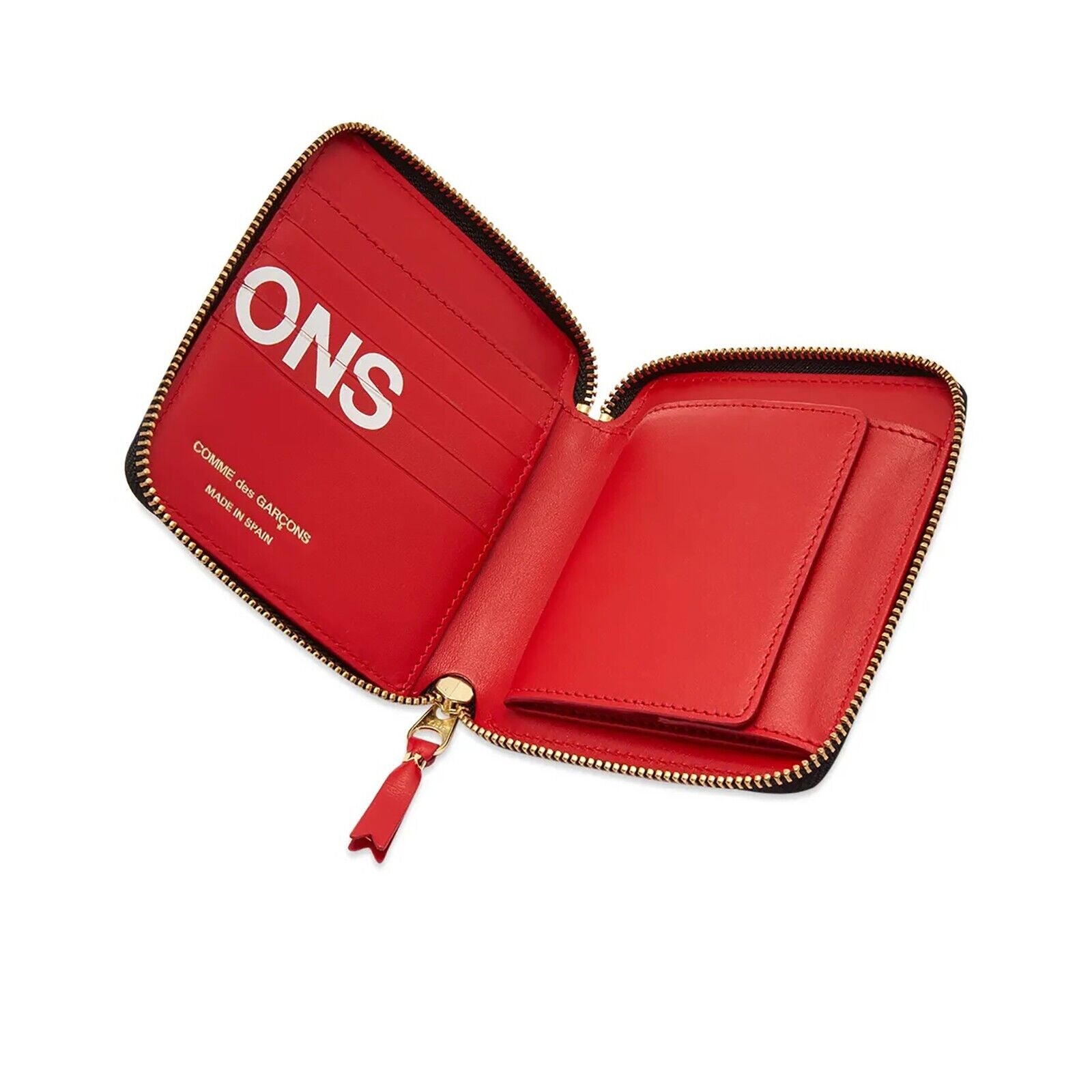 COMME DES GARCONS CDG WALLET HUGE LOGO WALLET RED SA2100HL