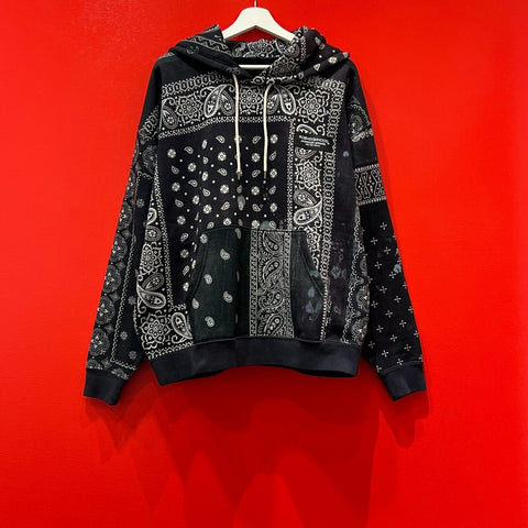 NEIGHBORHOOD PATCHWORK BANDANA HOODIE BLACK EXCLUSIVE SOLD OUT