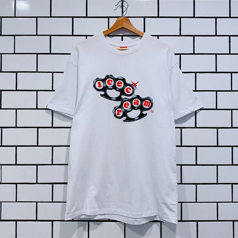 ICECREAM ICE CREAM PUNHIES SS TEE WHITE