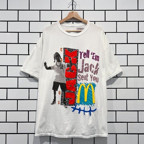 TRAVIS SCOTT CACTUS JACK X MCDONALDS JACK SMILE T-SHIRT WHITE SOLD OUT LIMITED