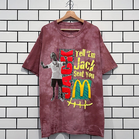 TRAVIS SCOTT CACTUS JACK X MCDONALDS JACK SMILE T-SHIRT BERRY SOLD OUT LIMITED