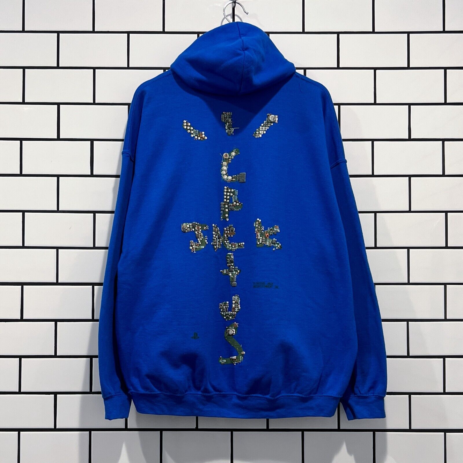 TRAVIS SCOTT MOTHERBOARD III HOODIE ROYAL BLUE PLAYSTATION CACTUS JACK shoparchive.us