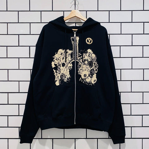 YESTERDAY IS DEAD SOUL ZIP-UP HOODIE BLACK