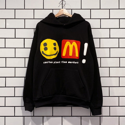 CACTUS PLANT FLEA MARKET CPFM X MCDONALDS ICONS HOODIE BLACK LIMITED