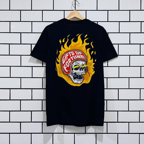 GIFTS OF FORTUNE LIGHTING SKULL T-SHIRT BLACK