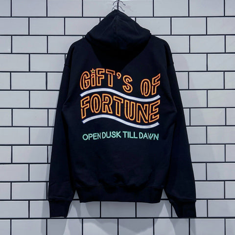 GIFTS OF FORTUNE NEON GIRL HOODIE BLACK