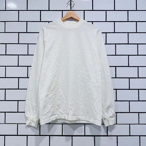 LOS ANGELES APPAREL 6.5 OZ LONG SLEEVE GARMENT DYE CREW NECK T-SHIRT CREAM