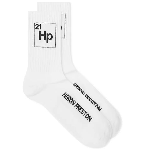 HERON PRESTON PERIODIC SOCKS WHITE