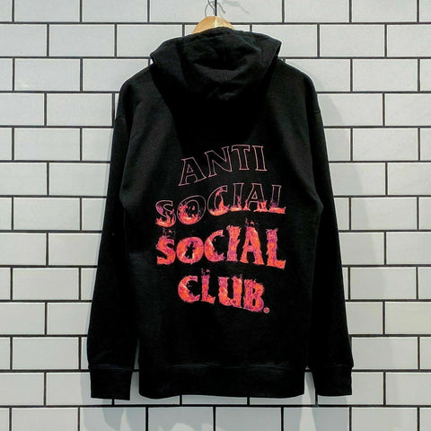 ANTI SOCIAL SOCIAL CLUB A FIRE INSIDE HOODIE PINK FLAME BLACK
