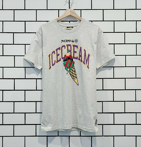 ICECREAM COLLEGE SS TEE LIGHT HEATHER GREY BBC ICE CREAM