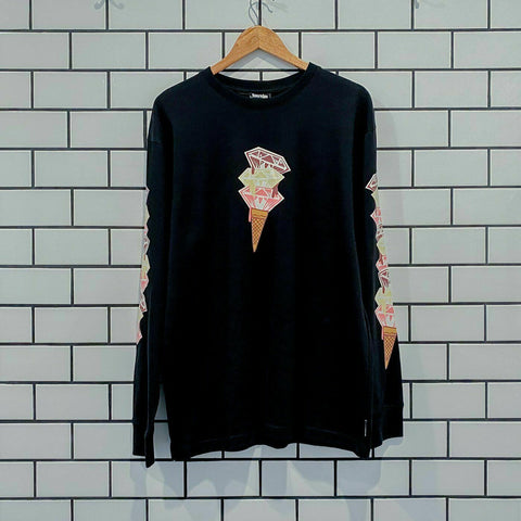 ICECREAM LASEK LONG SLEEVES TEE BLACK
