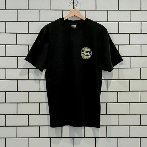 STUSSY CLASSIC DOT PIG. DYED TEE BLACK