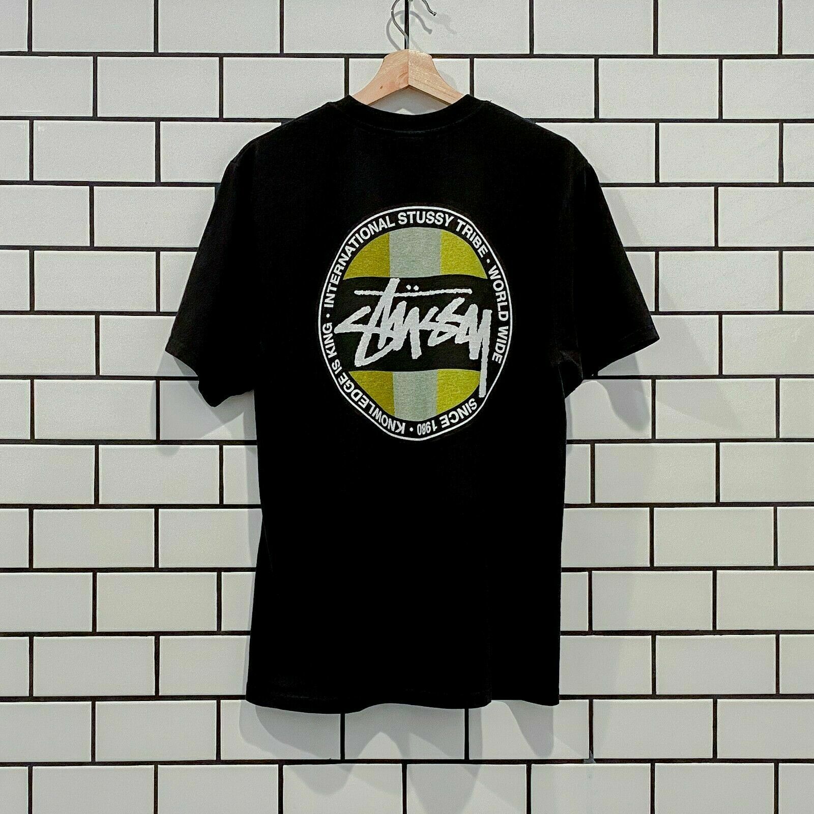 STUSSY CLASSIC DOT PIG. DYED TEE BLACK | shoparchive.us