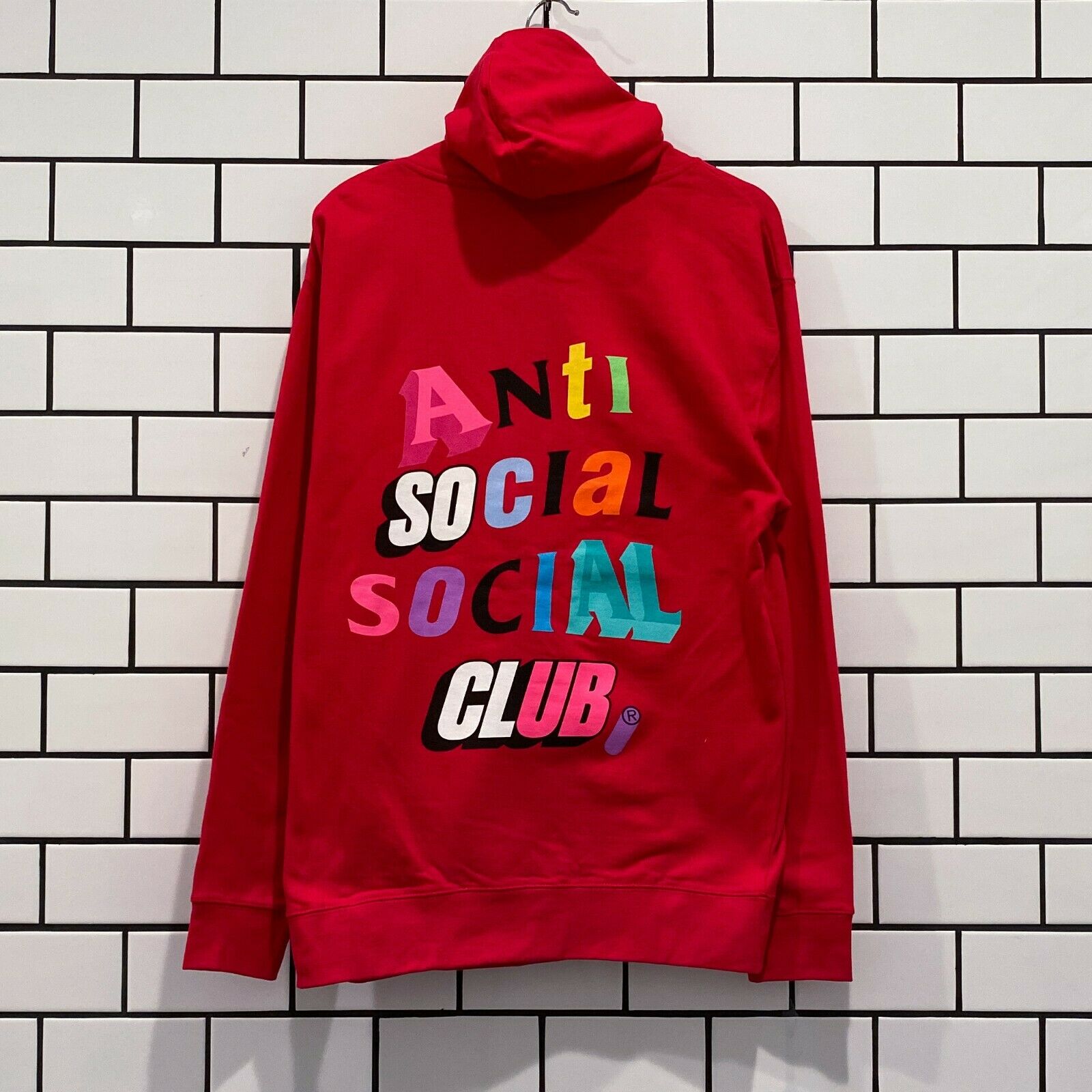 Anti social social club hoodie outlet red