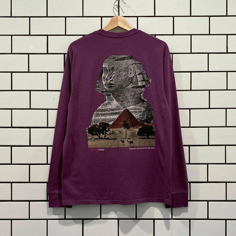 STUSSY SPHINX PIG DYED LS TEE PURPLE