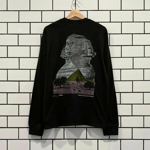 STUSSY SPHINX PIG DYED LS TEE BLACK
