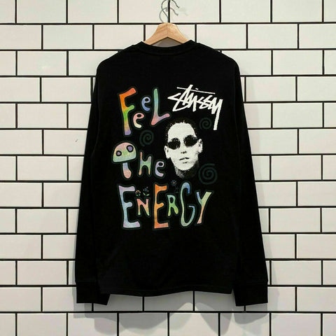 STUSSY ENERGY LS TEE BLACK