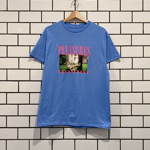 PLEASURES X PLAYBOY SWING T-SHIRT CAROLINA BLUE