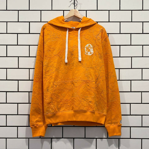 BILLIONAIRE BOYS CLUB BBC SCRIBBLE HOODIE FLAME ORANGE