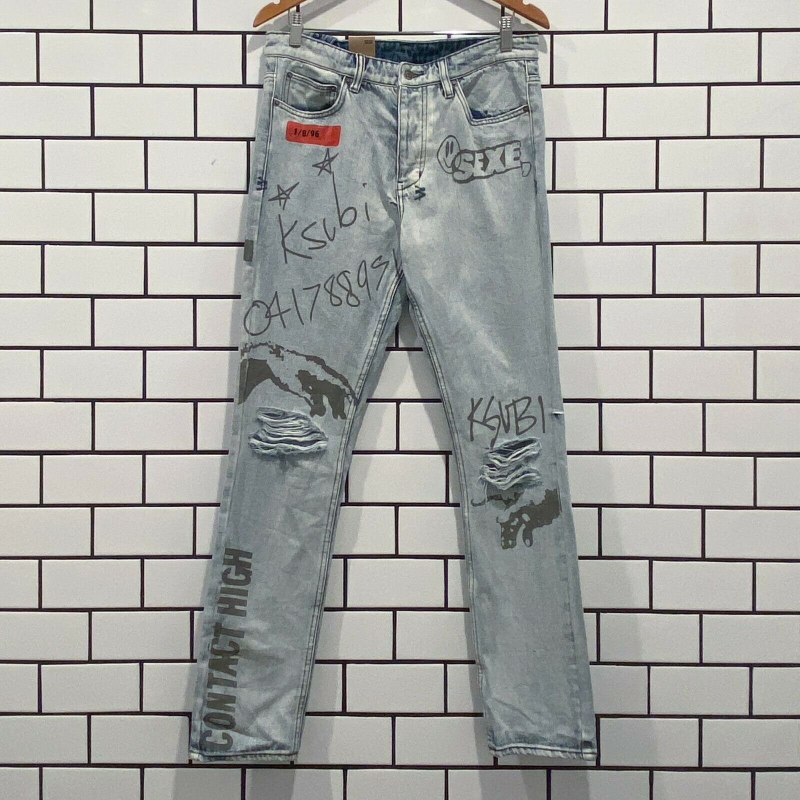 KSUBI CHITCH FLYER TRASHED JEAN BLUE | shoparchive.us