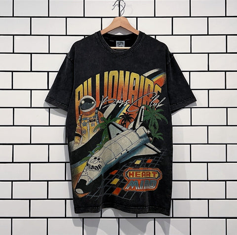 BILLIONAIRE BOYS CLUB BBC HEAT SS TEE BLACK OVERSIZED
