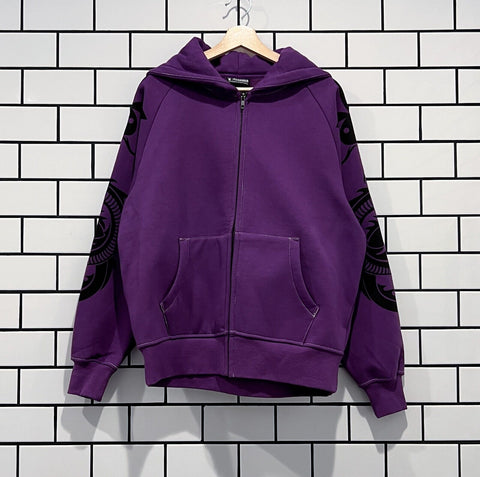 PLEASURES TAILS ZIP HOODIE PURPLE
