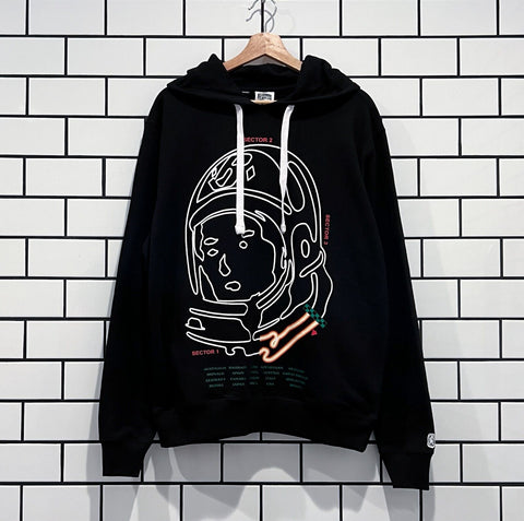 BILLIONAIRE BOYS CLUB BBC TRIALS HOODIE BLACK OVERSIZED