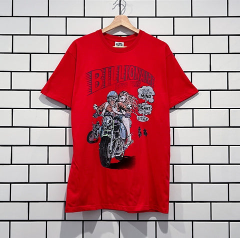 BILLIONAIRE BOYS CLUB BBC GO MOTO SS TEE RED