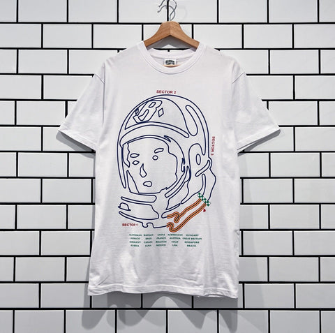 BILLIONAIRE BOYS CLUB BBC TRACK SS TEE BLEACH WHITE