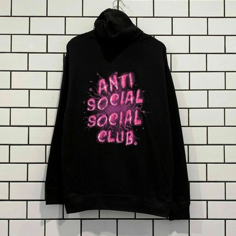ANTI SOCIAL SOCIAL CLUB I SEE PINK SPLASH HOODIE BLACK