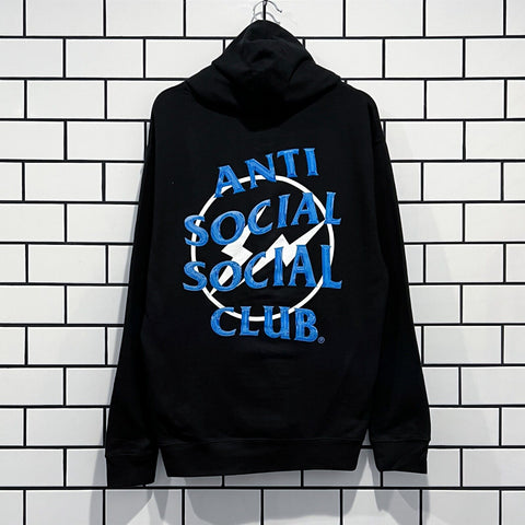 ANTI SOCIAL SOCIAL CLUB X FRAGMENT DESIGN PRECIOUS PETALS BLACK HOODIE BLUE