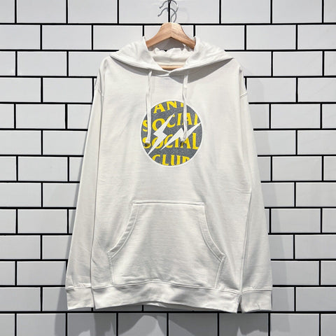 ANTI SOCIAL SOCIAL CLUB X FRAGMENT DESIGN CALLED INTERFERENCE HOODIE WHITE