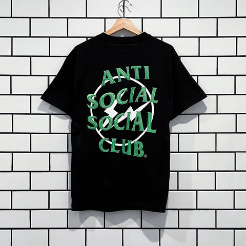 ANTI SOCIAL SOCIAL CLUB X FRAGMENT DESIGN PRECIOUS PETALS BLACK TEE GREEN