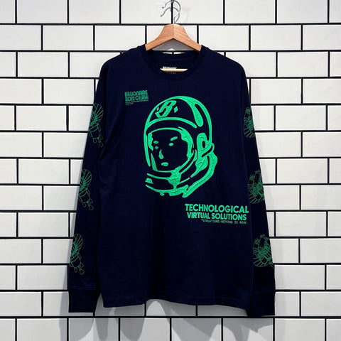BILLIONAIRE BOYS CLUB BBC SYSTEMATIC LS TEE EVENING BLUE