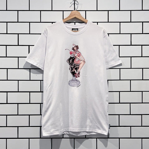 ICECREAM CHERRY ON TOP SS TEE WHITE BILLIONAIRE BOYS CLUB BBC ICE CREAM