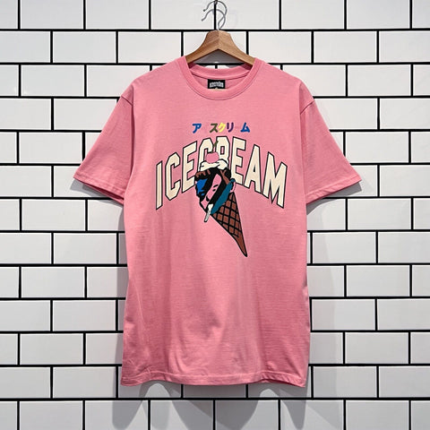 ICECREAM YIKES STRIPES SS TEE SEA PINK BILLIONAIRE BOYS CLUB BBC ICE CREAM