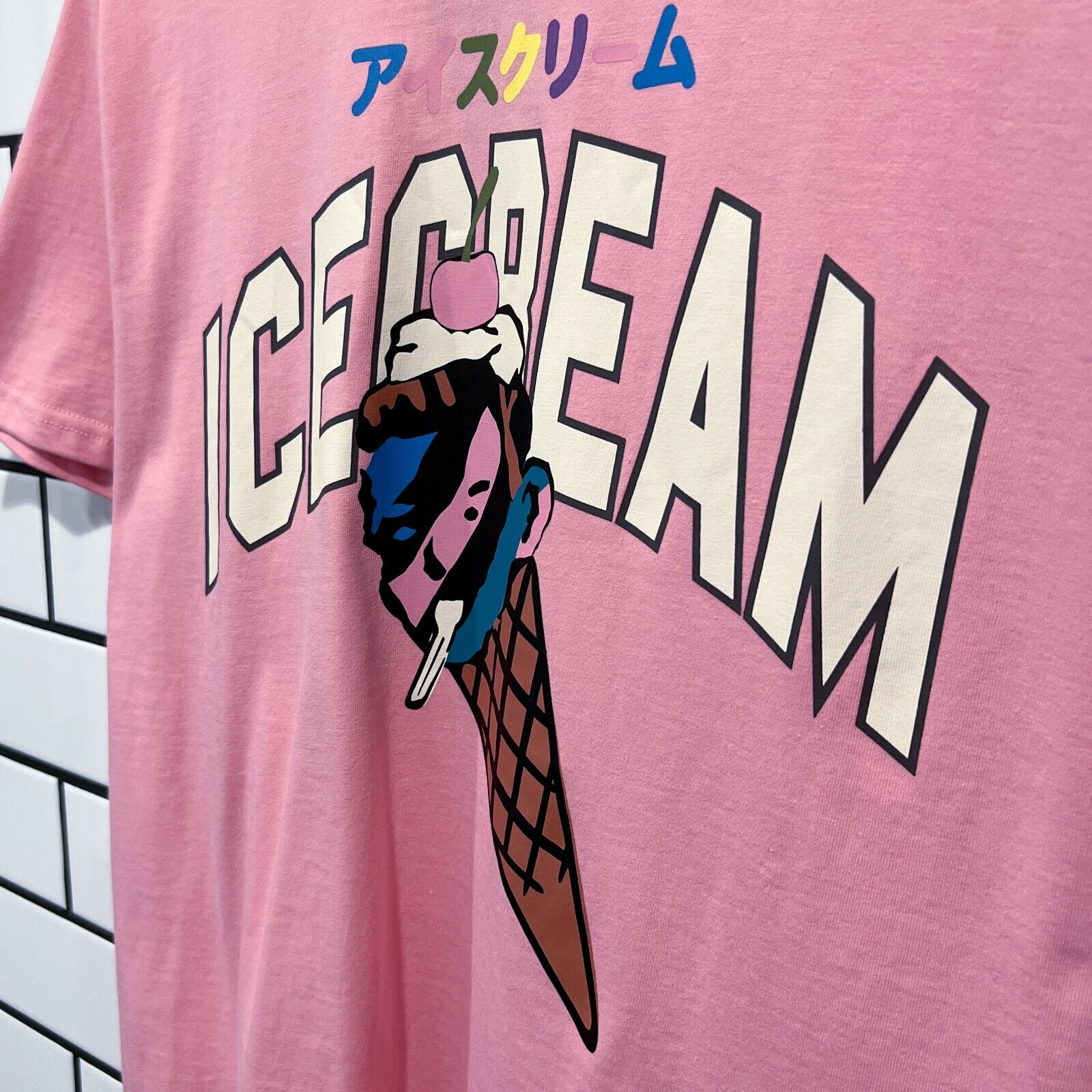 ICECREAM YIKES STRIPES SS TEE SEA PINK BILLIONAIRE BOYS CLUB BBC