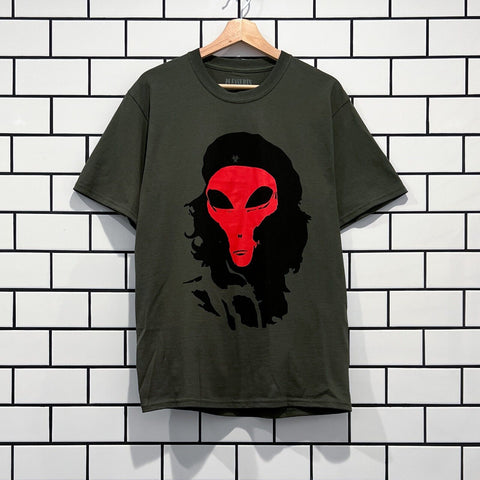 PLEASURES ALIEN T-SHIRT OLIVE