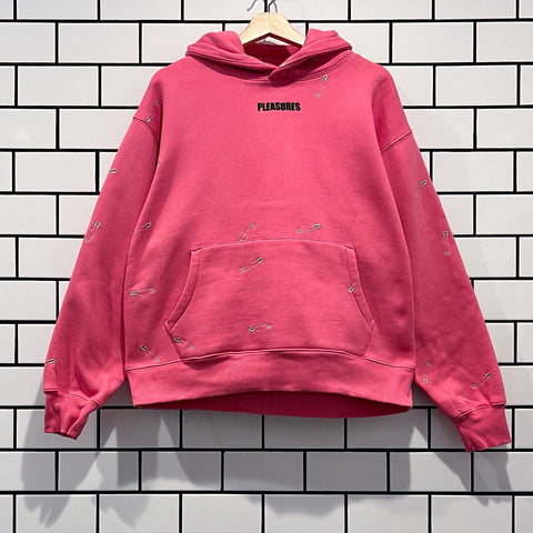 PLEASURES SAFETY PIN HOODIE PINK