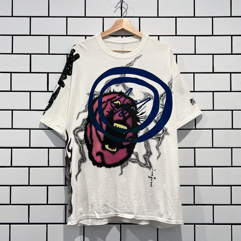 TRAVIS SCOTT CACTUS JACK FOR FRAGMENT SUNRISE TEE WHITE SOLD OUT LIMITED