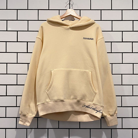 PLEASURES DISCOURSE HOODIE IVORY