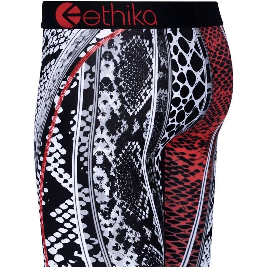ETHIKA MENS STAPLE UNDERWEAR BOXER COASTAL SCALES BLACK