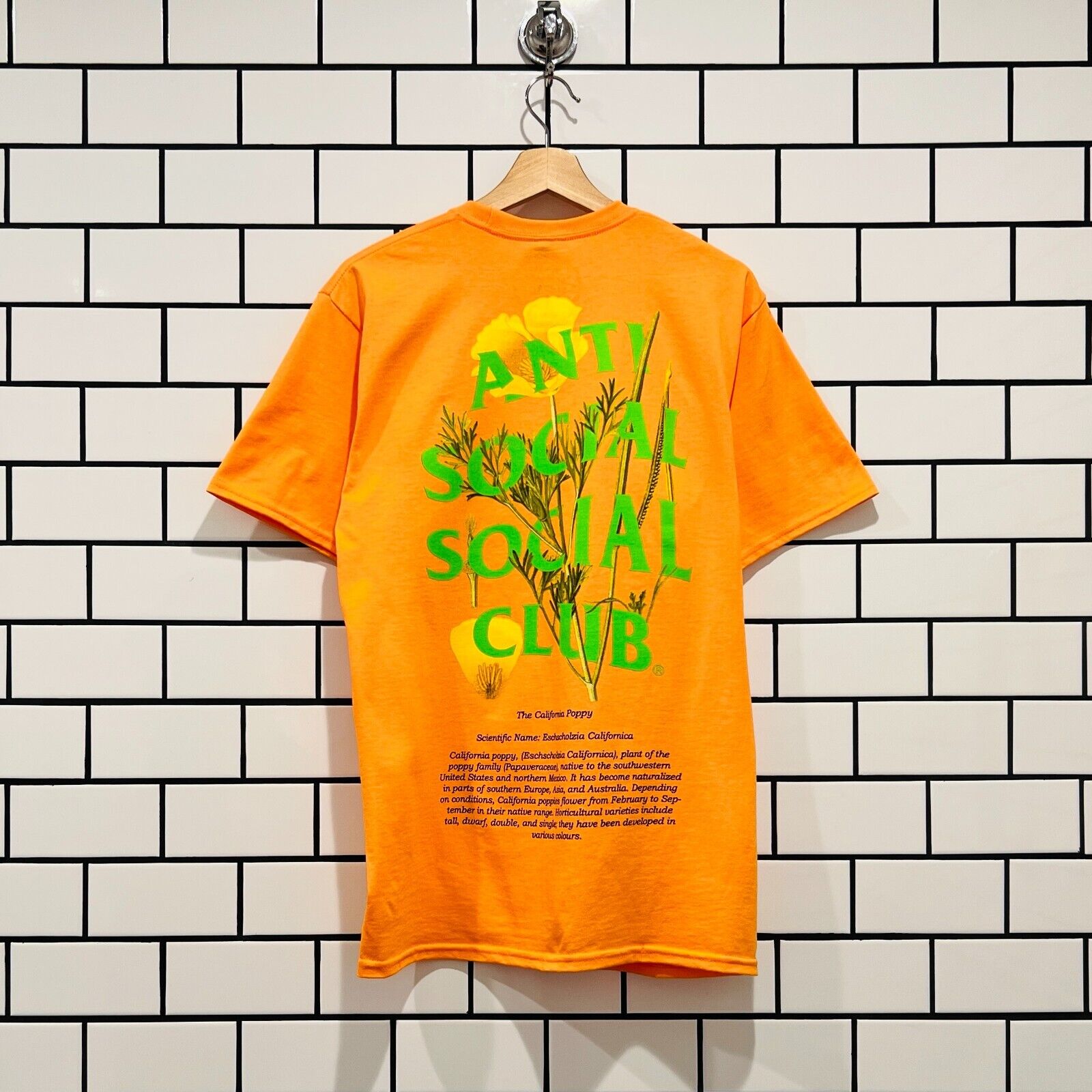 Anti social social club t hot sale shirt orange