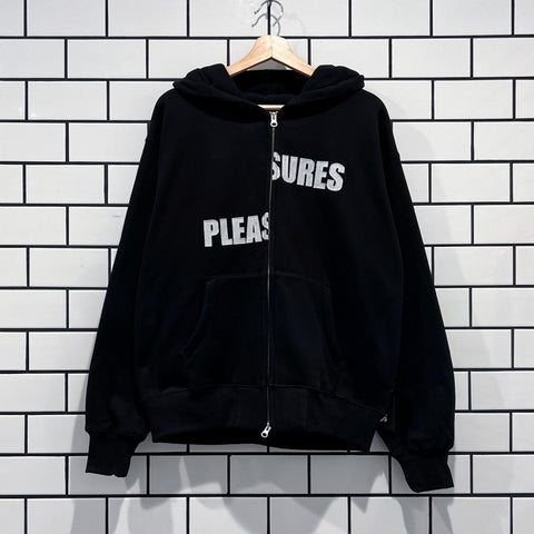 PLEASURES EVOLUTION ZIP UP HOODIE BLACK