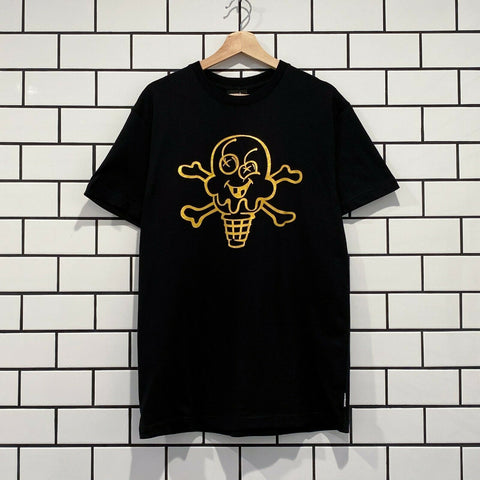 ICECREAM METALLIC SS TEE BLACK