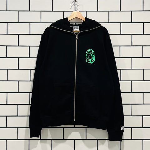BILLIONAIRE BOYS CLUB BBC HELMET ZIP HOODIE BLACK OVERSIZED