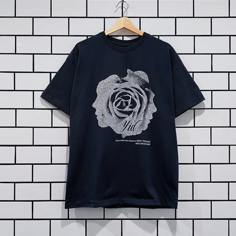 YESTERDAY IS DEAD ROSE TEE GREY